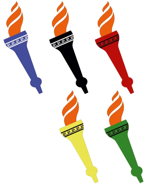 Olympic torches — Stock Vector