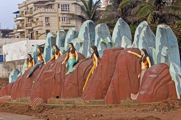 Mermaids on a rocks — Stock Photo, Image