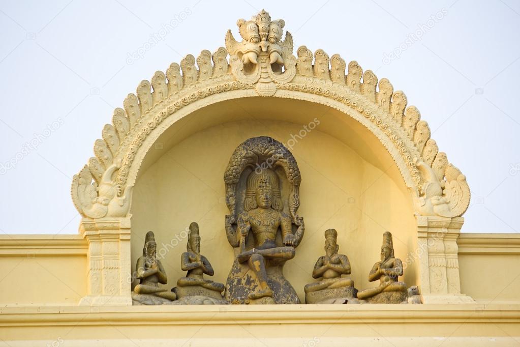 Detail of the Hindu temple in Kanyakumari