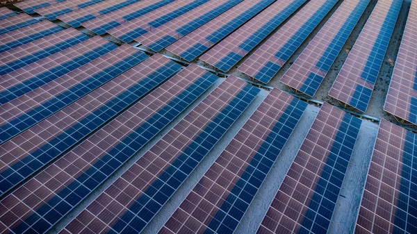 Solar Cell Solar Farm Concept Sustainable Green Energy Generate Energy — Fotografia de Stock