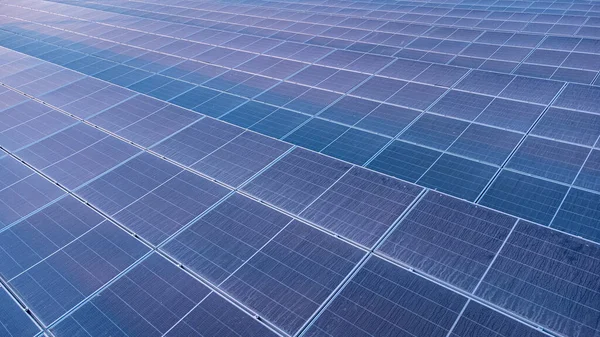 Top View Solar Panels Solar Cell Solar Farm Sun Lighting — Stock Photo, Image