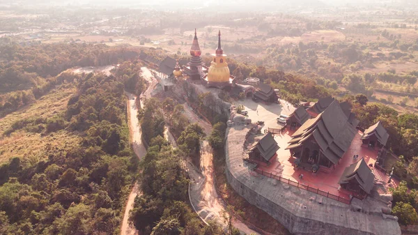 Wat Somdet Phu Ruea Ming Mueang Templo Voar Sobre Vista — Fotografia de Stock