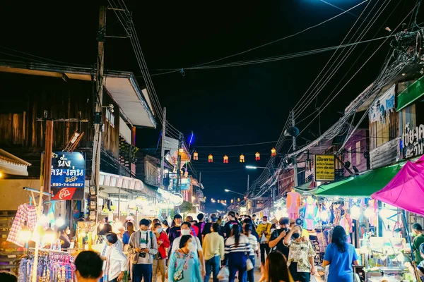 Chiang Khan Province Loei Thaïlande Décembre 2021 Les Touristes Marchent — Photo