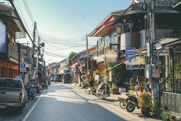 Vue Aérienne Vieux Village Chiang Khan Pendant Matinée Brumeuse Par — Photo