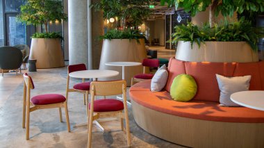 Area of Co-Working Space on social distancing with a luxury comfortable design for work as free and relax at True digital park , Thailand