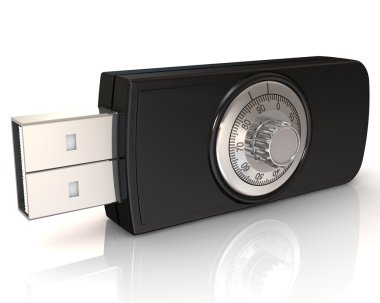 USB flash sürücü kilidi ile.