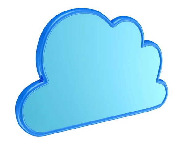 Símbolo de computação em nuvem - renderização 3d — Fotografia de Stock