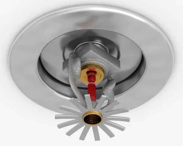 Pendent fire sprinkler high key. — Stock Photo, Image