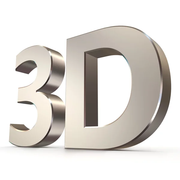 Brilhante palavra 3d metálico — Fotografia de Stock