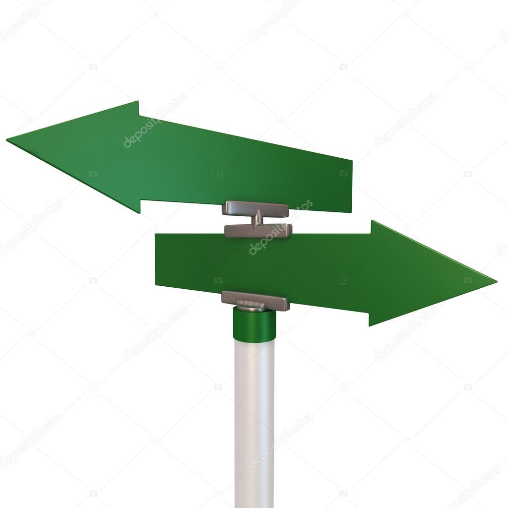 Blank Green Two Road Signs Stock Photo By C Alexynder