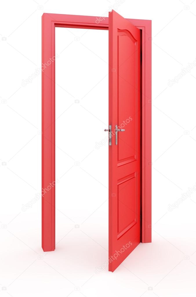 Red open doors