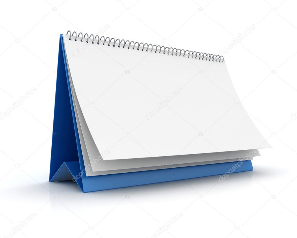 Blank paper calendar