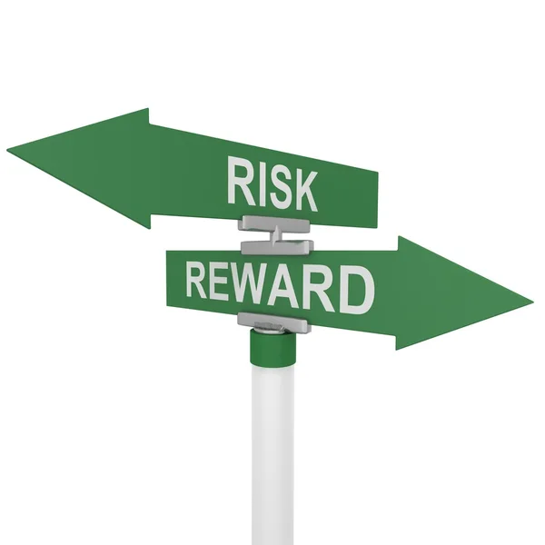 Risk and reward signpost — Stock Photo, Image