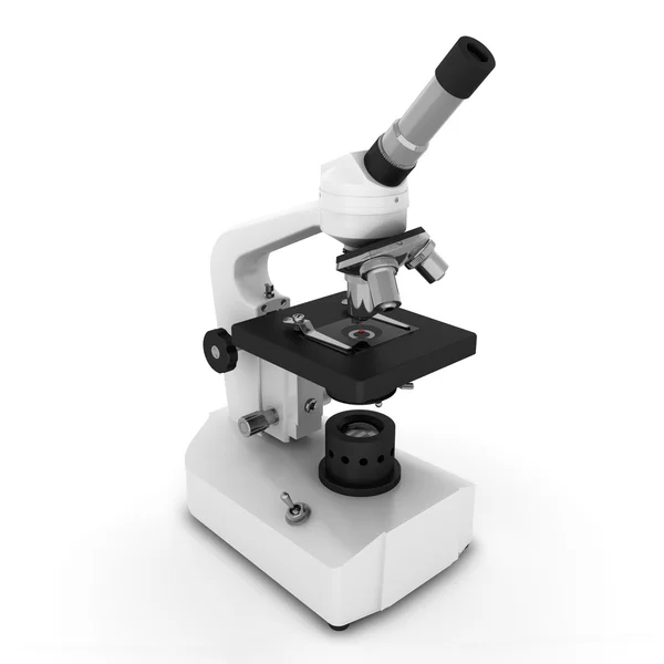 Microscopio blanco —  Fotos de Stock