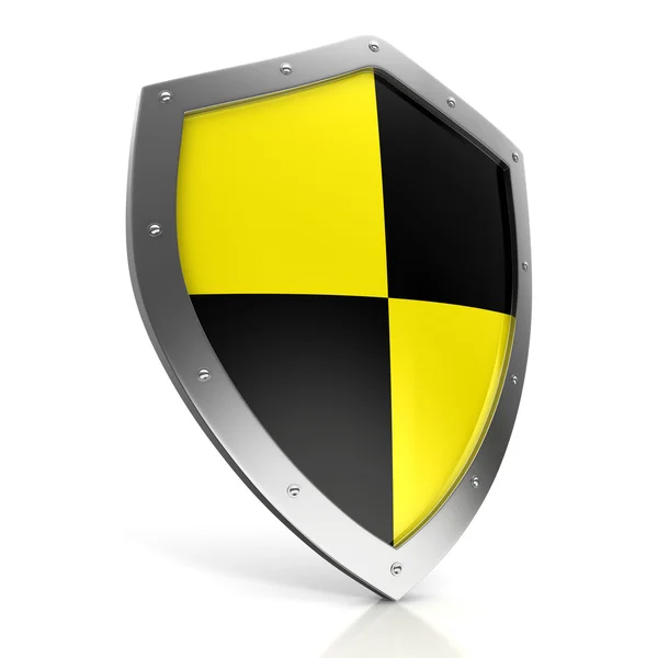 Yellow and black shield — Stock Photo, Image