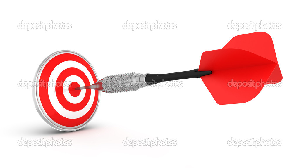 Dart hitting a target
