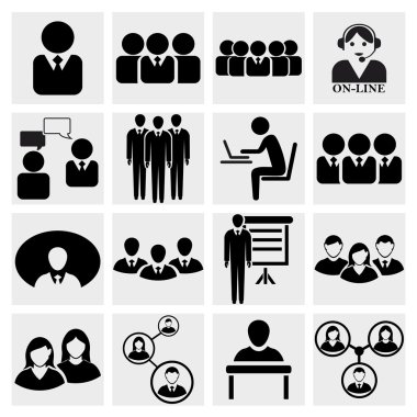 Office icons set. clipart