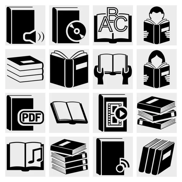 Book icons set. — Stock Vector
