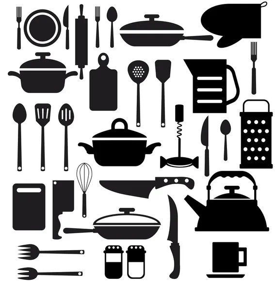 Schattig keuken patroon. vectorillustratie — Stockvector