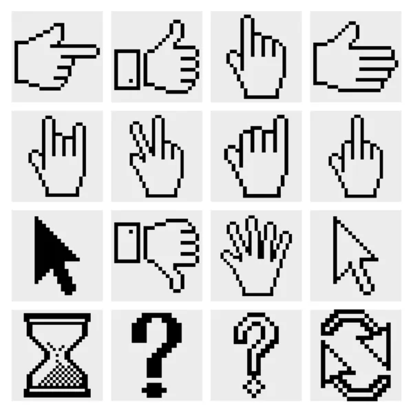 Pixel icônes du curseur — Image vectorielle