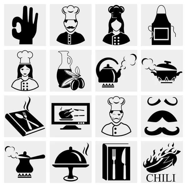 Conjunto de ícones Chef — Vetor de Stock