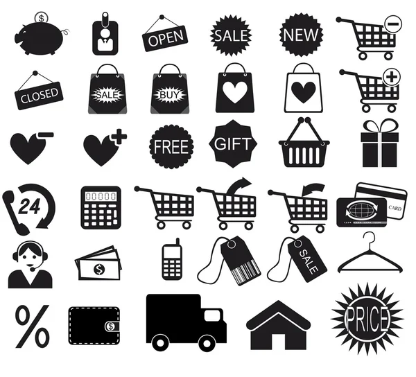 Conjunto de iconos de compras — Vector de stock