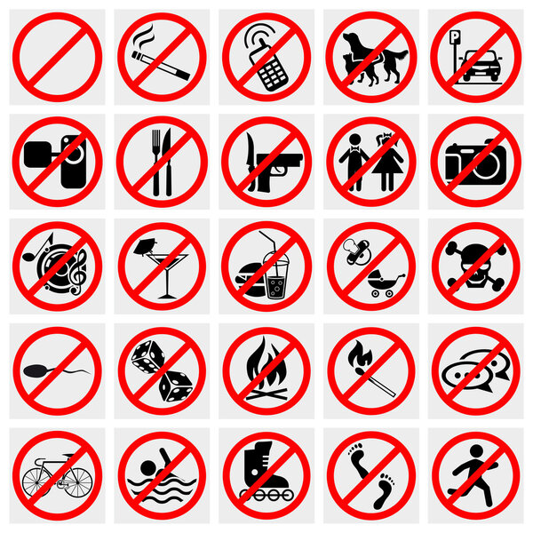 Нет знака "Стоп". Не курить, не курить собаку и Пет.Установите запрещенные знаки. Большой набор полезных и необычных запрещенных знаков
