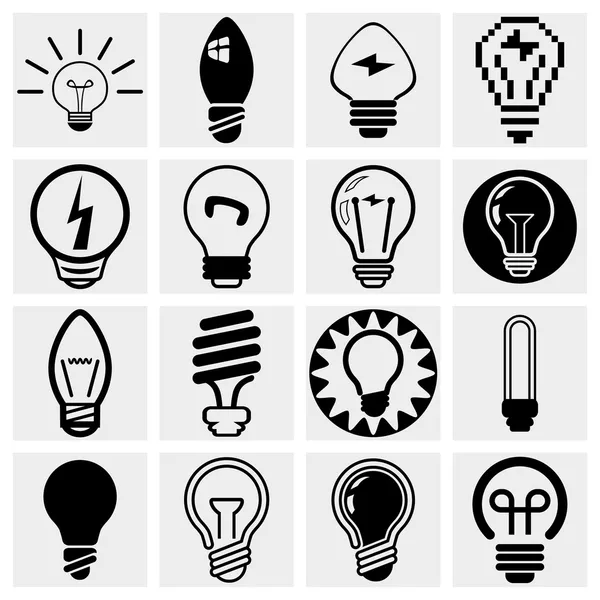 Set di icone vettoriali lampadine . — Vettoriale Stock