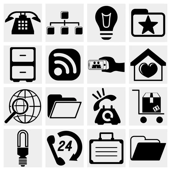 Conjunto de iconos de Internet. Web, iconos de comunicación vector conjunto . — Archivo Imágenes Vectoriales