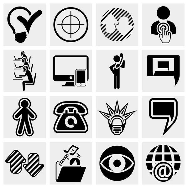 Business, management, isocial media icons set — стоковый вектор