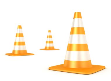 3d trafik koni