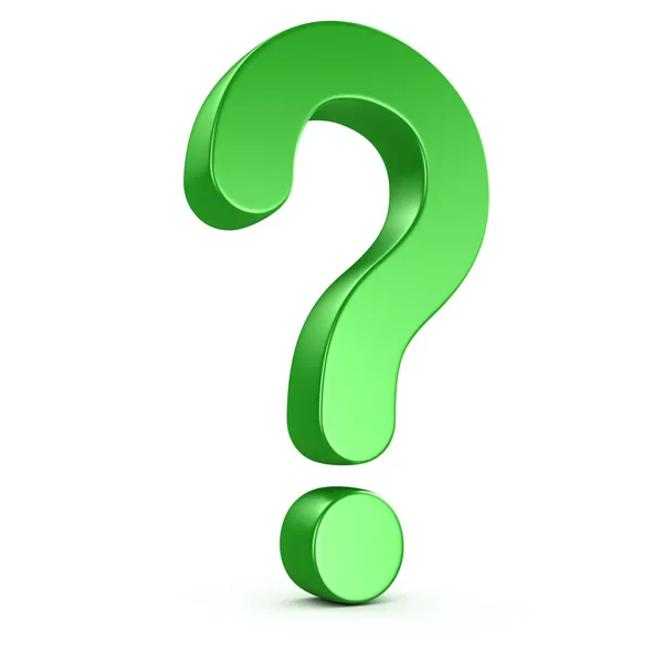 Green question mark — Stock Photo, Image