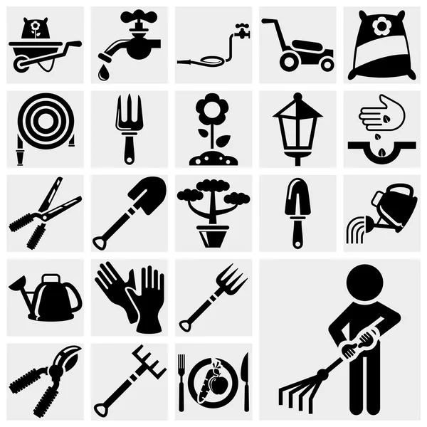 Bahçe vektör Icon set.