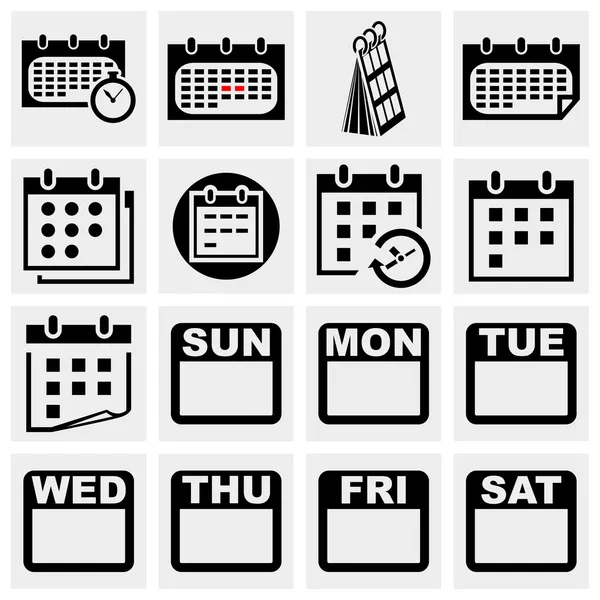 Calendar vector icons set. — Stock Vector