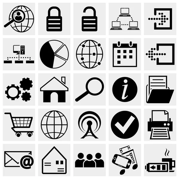 Web and Mobile vector icon set. — Stock Vector