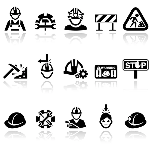 Işçiler Icons set vektör — Stok Vektör