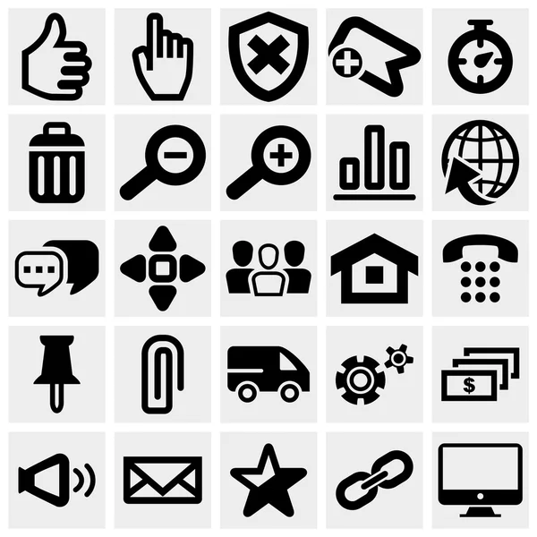 Set of social media vector icons set on gray. — Stock Vector