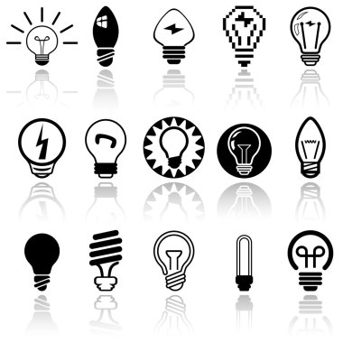 ampulleri vector Icons set.