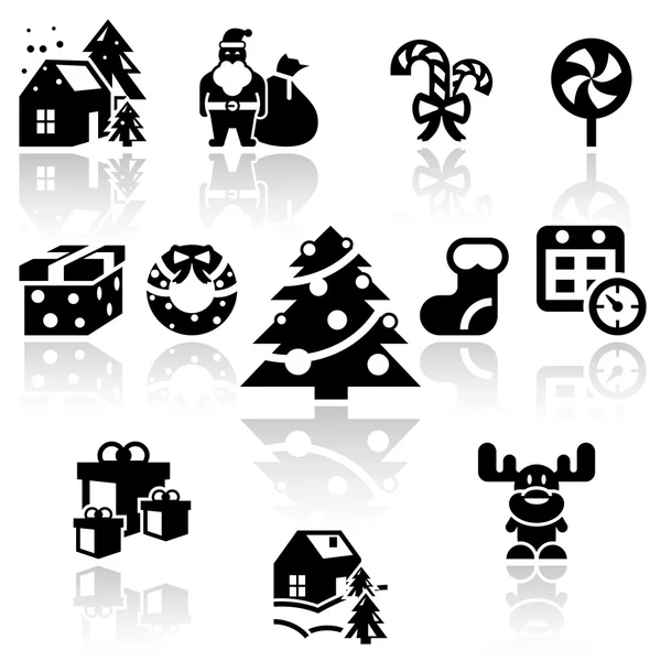 Set de iconos vectoriales navideños. EPS 10 . — Vector de stock