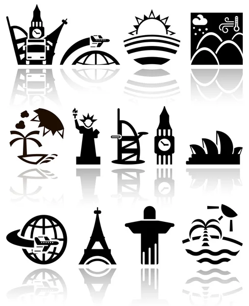 Travel vector icons set — Stock Vector