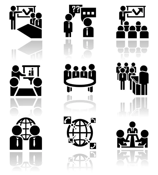 Conjunto de iconos vectoriales de hombre de negocios. EPS 10 — Vector de stock