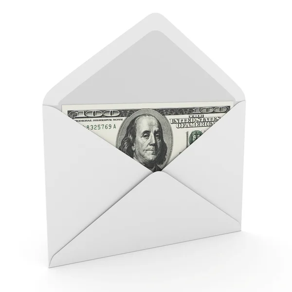 Money in envelope — Stock Photo, Image