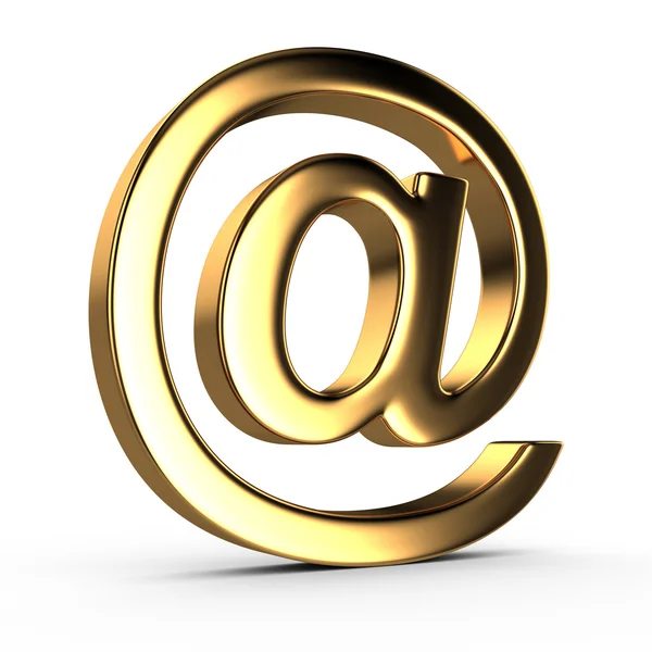 Simbolo email oro — Foto Stock