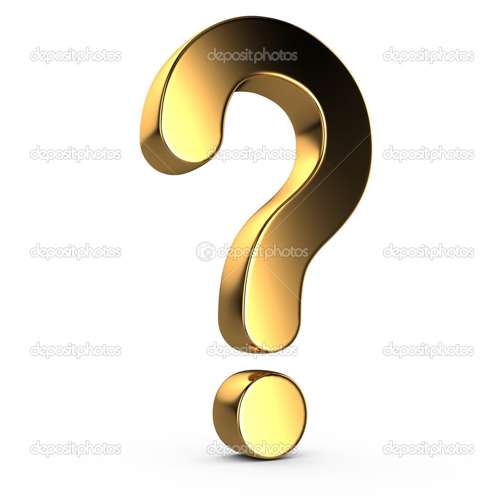 Gold question mark