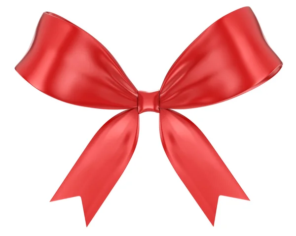 Red ribbon bow — Stock Photo, Image