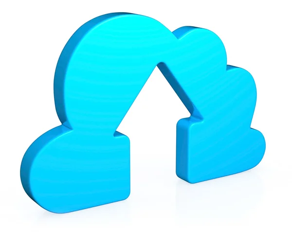 Blue Cloud Upload icon — Stock Photo, Image