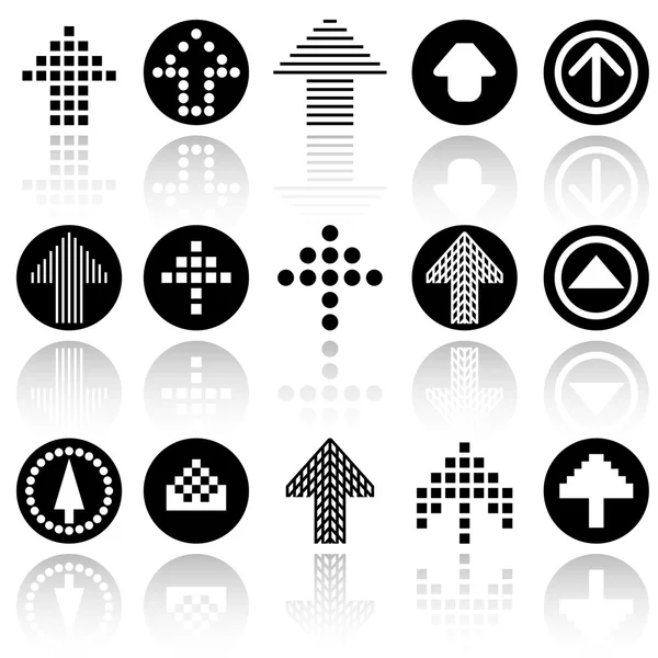 Icônes vectorielles flèches réglées. PSE10 . — Image vectorielle