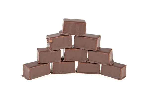Chocolate Chocolate Chocolate Bar Isolado Fundo Branco — Fotografia de Stock