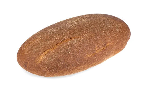 Ψωμί Σίκαλης Απομονωμένο Λευκό Φόντο — Φωτογραφία Αρχείου