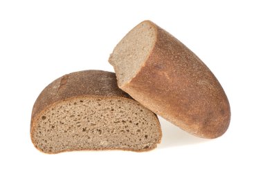 ekmek beyaz arkaplanda yarı izole